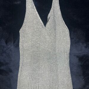 Forever 21 Gray Ribbed Knit Top